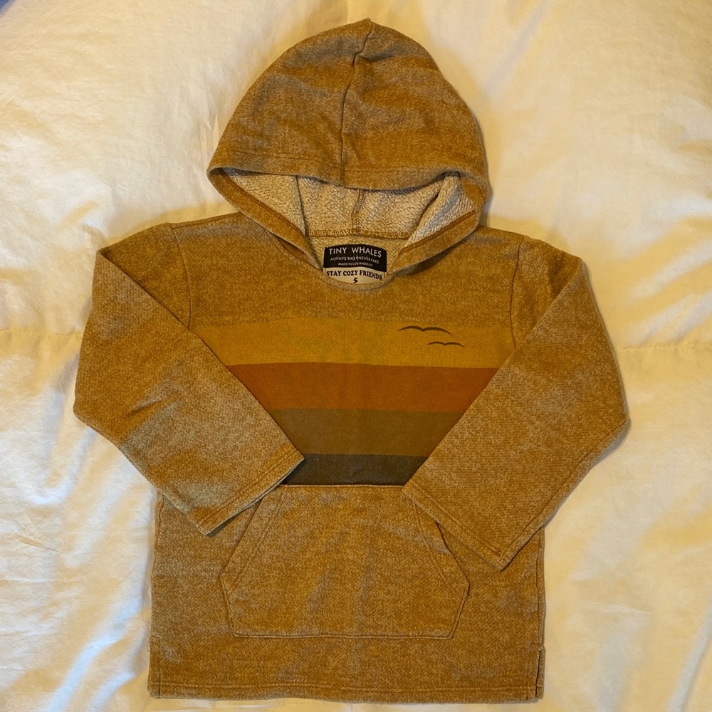 Tiny Whales Kids 70s Vibe Hoodie Sweater